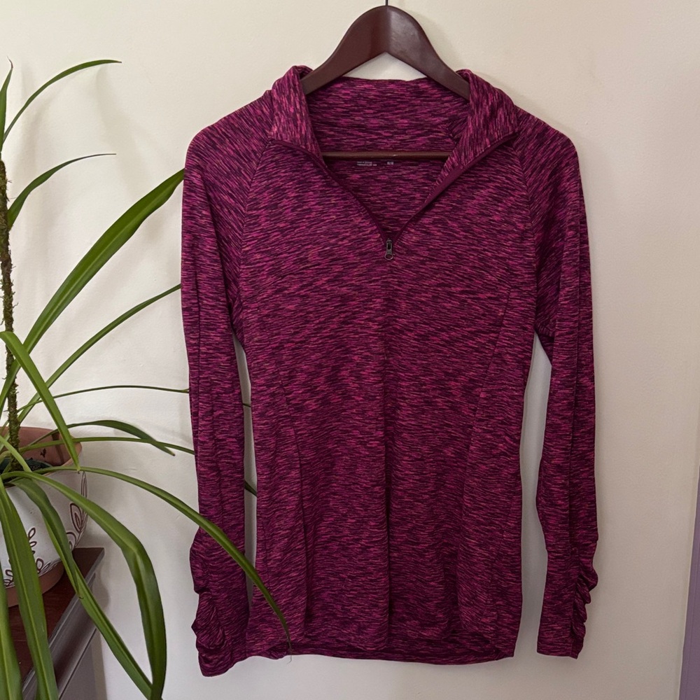 Columbia Women's Burgundy Quarter-Zip Hoodie